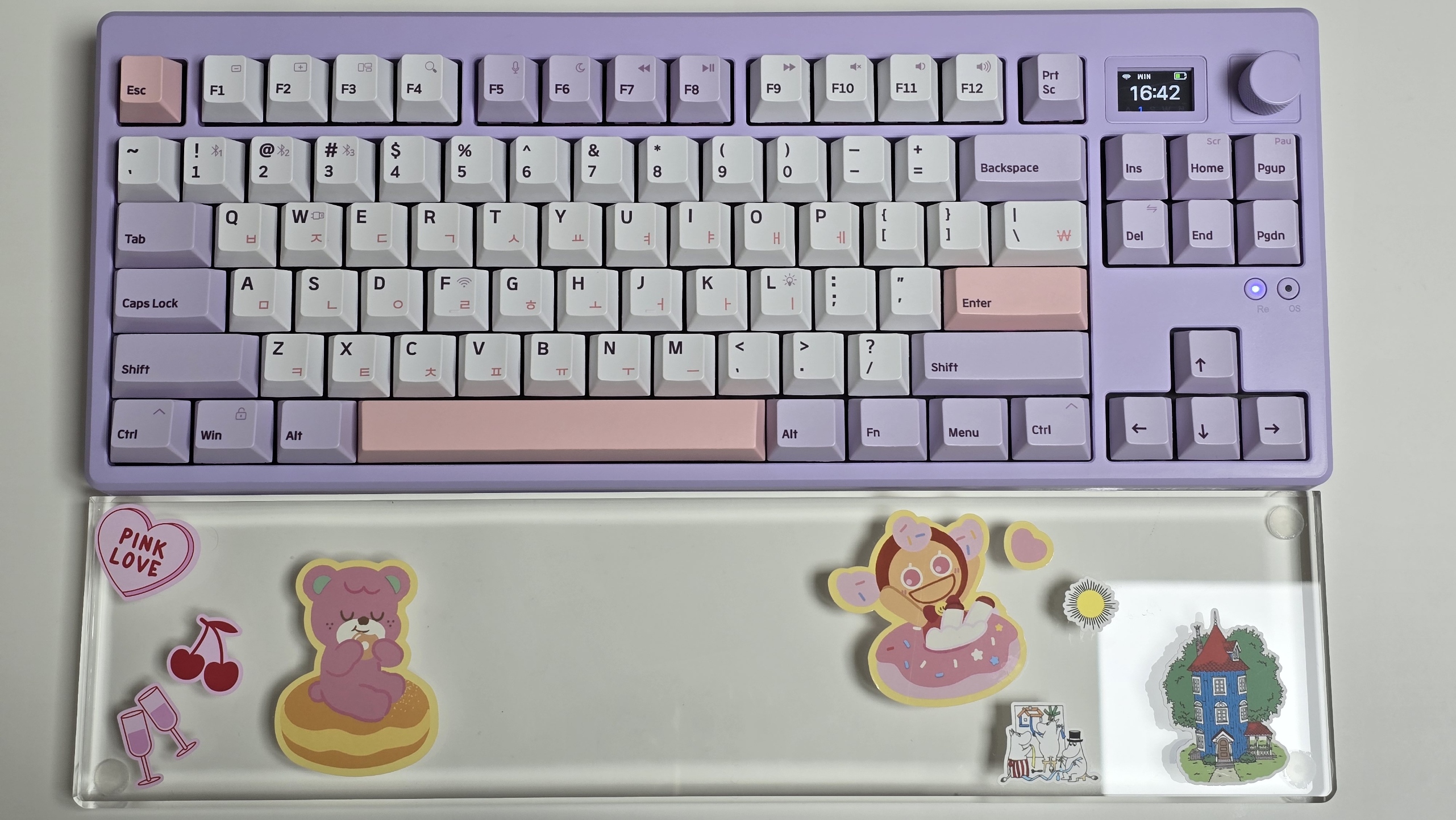 그루브스톤 엠스톤 GS85 라벤더 저소음 너울축 타건음 후기 + AS신청