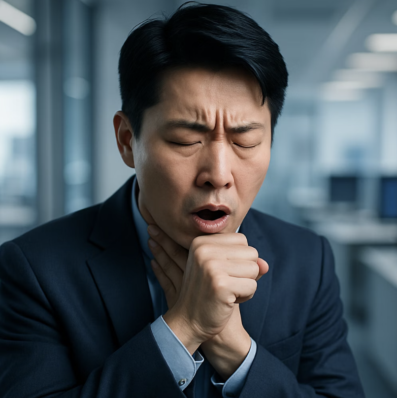 메마른 목을 촉촉하게 (마른기침)