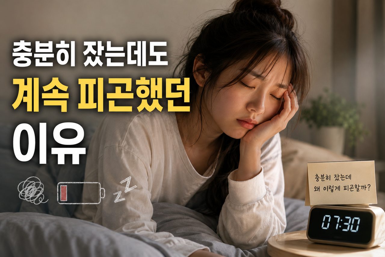 충분히 잤는데도 계속 피곤했던 이유