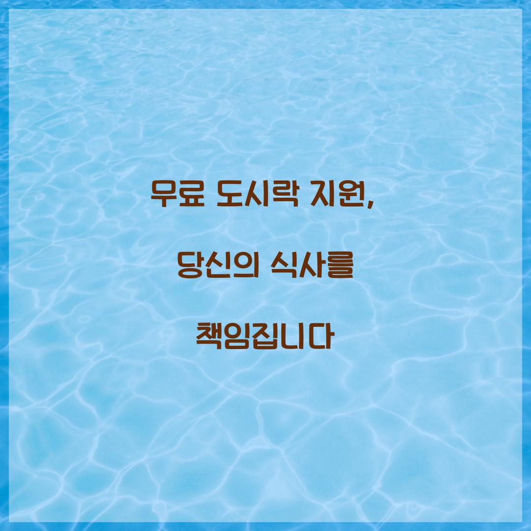 무료 도시락 지원