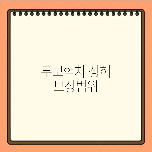 무보험차 상해 보상범위