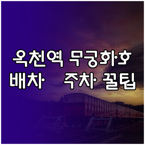 옥천역 무궁화호 배차 간격 및 실시간..