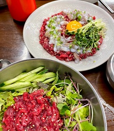 육회-낙지