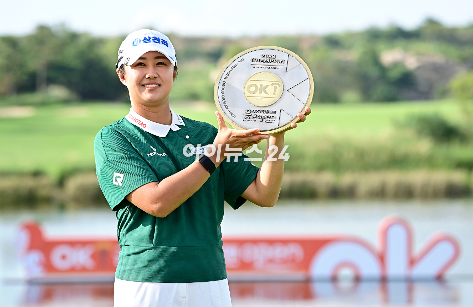 17일 인천광역시 중구 클럽72(파72ㅣ6,713야드)에서 열린 'OK금융그룹 읏맨 오픈'(총상금 8억 원, 우승상금 1억 4,400만 원) 최종 라운드에서 마다솜이 티샷을 하고 있다. [사진=곽영래 기자]