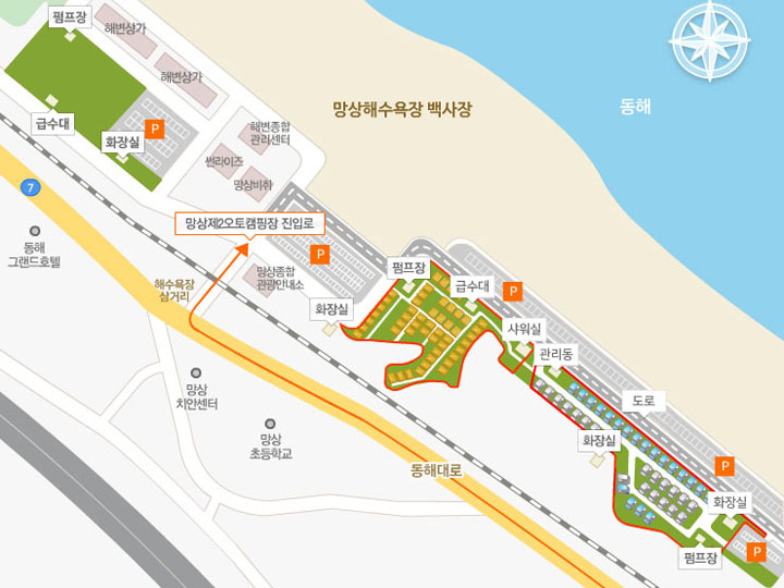 망상오토캠핑장 안내도
