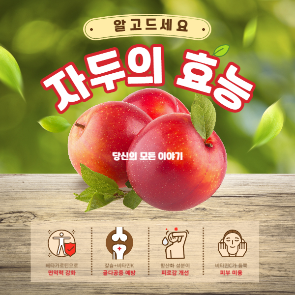 알고-드세요-자두의-효능-새빨간-자두가-세개-모여있다