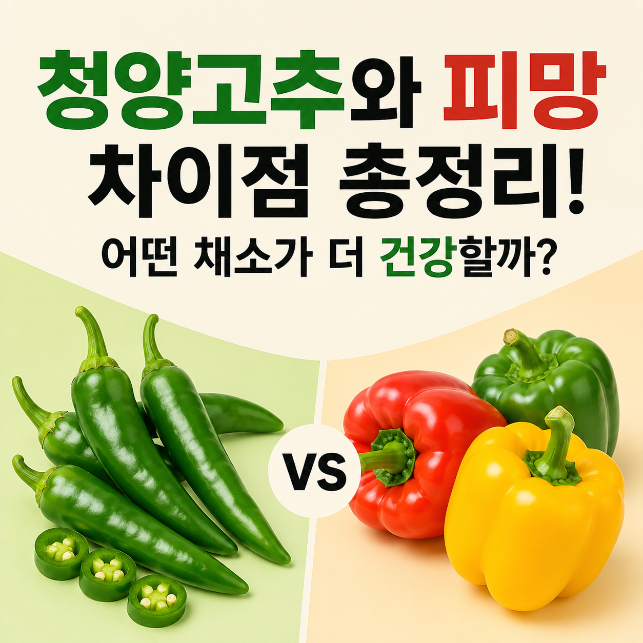 청양고추와 피망 차이점