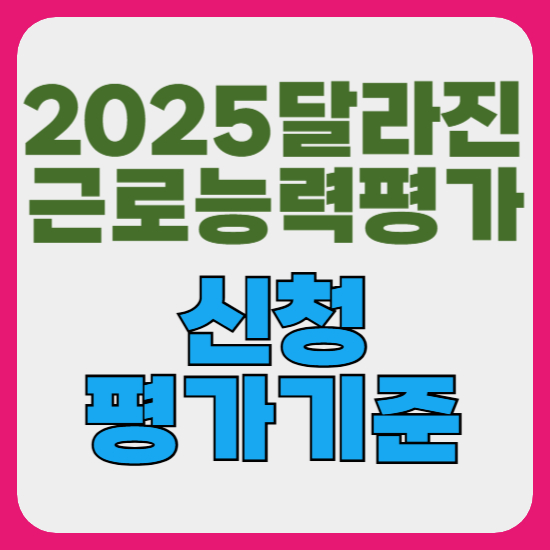 2025 근로능력평가