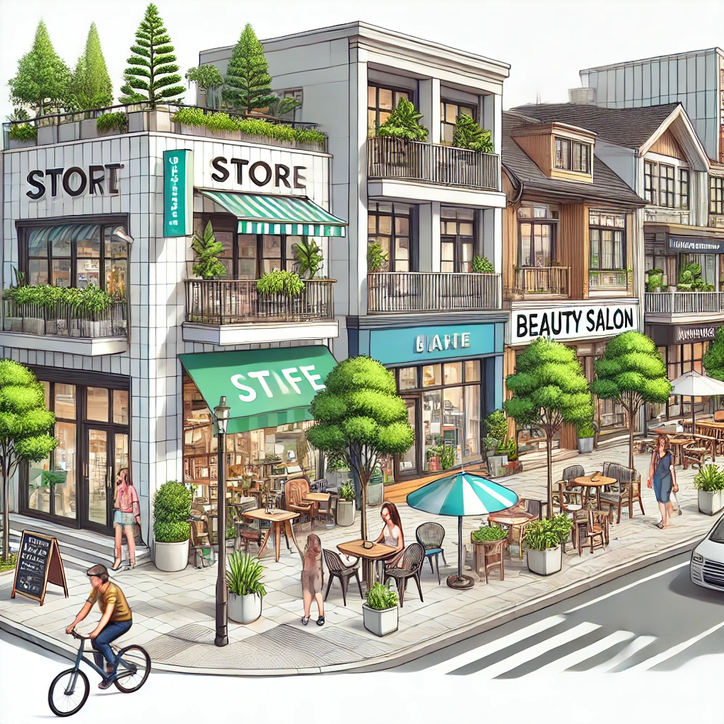 주거지와 인접한 근린생활시설