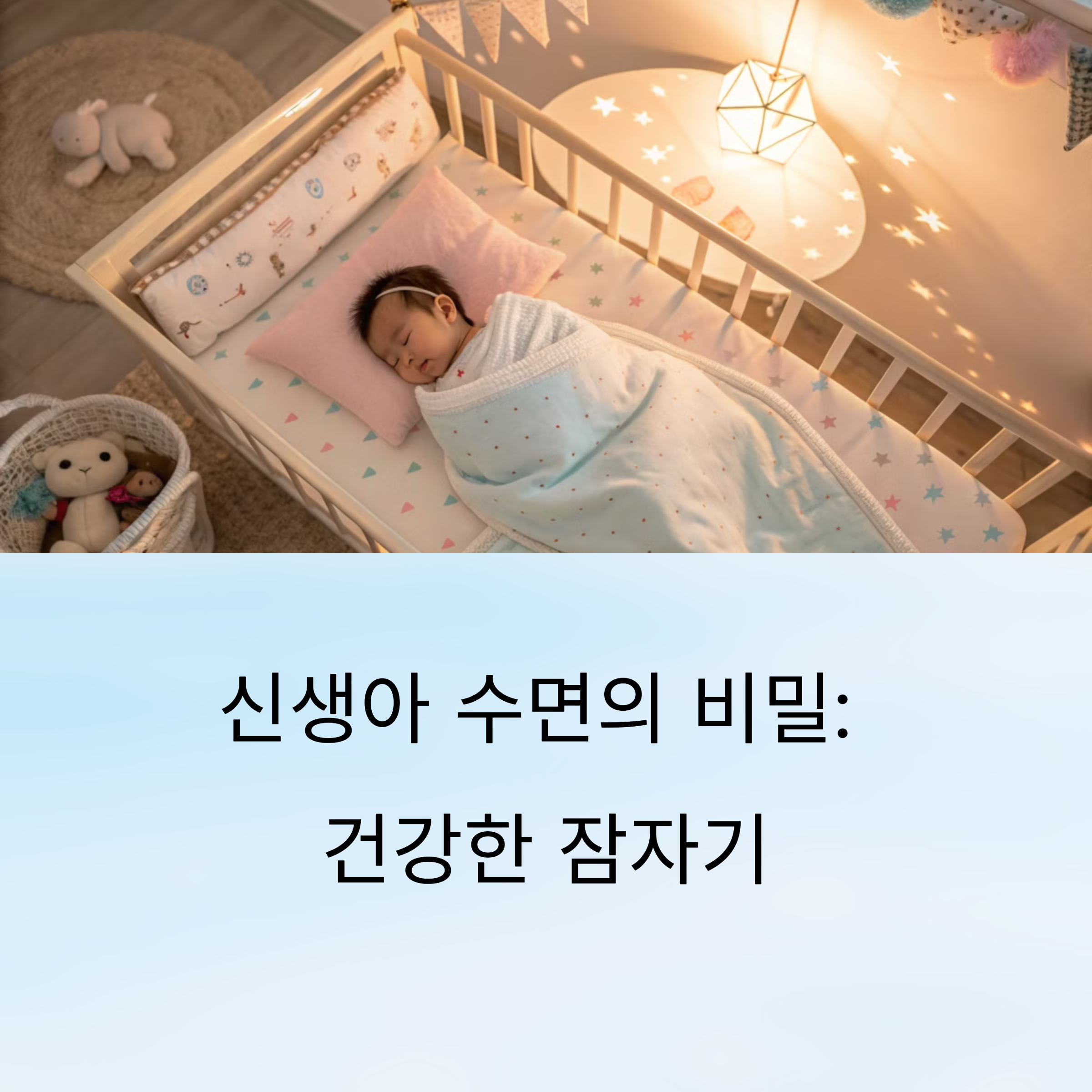 아이가 침대에서 혼자 자는 모습