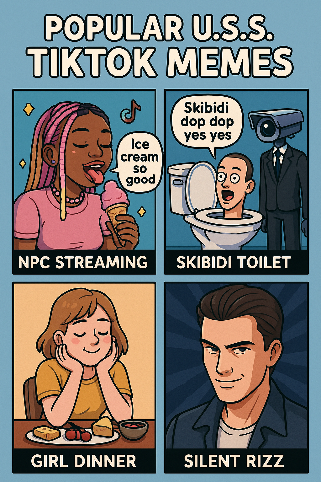 틱톡에서 유행한 미국 밈 모음