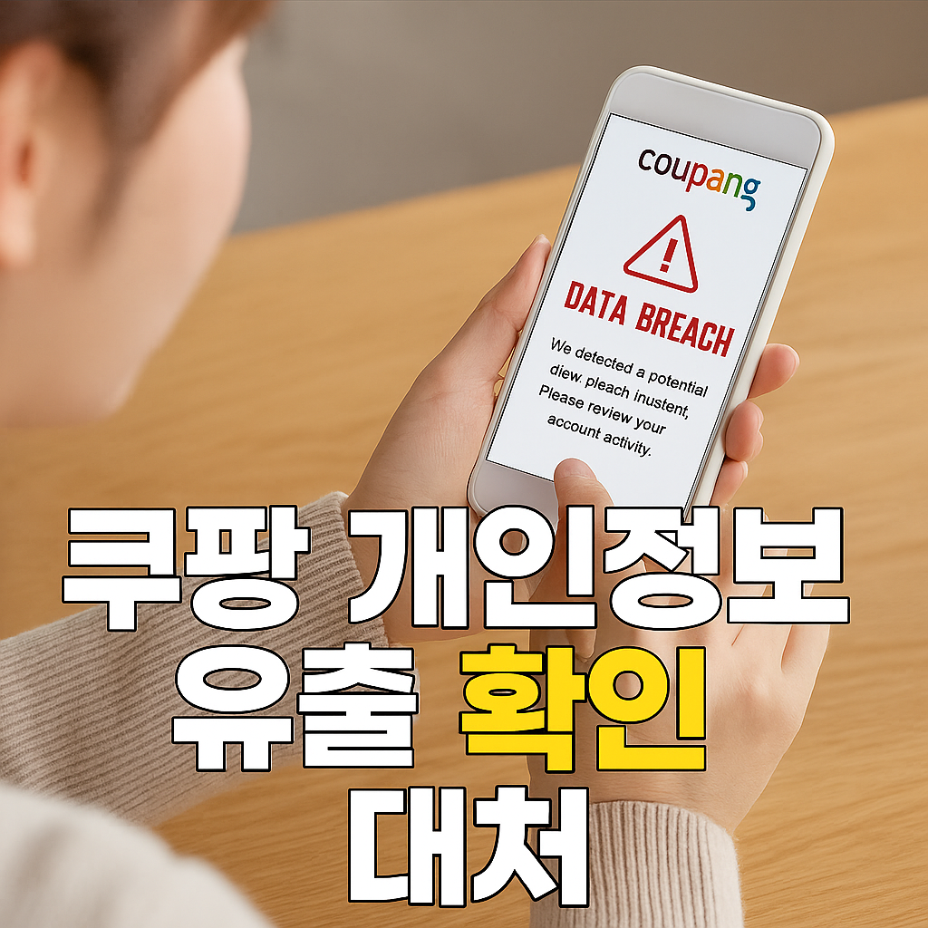 쿠팡 개인정보 유출 확인 대처
