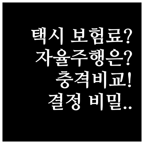 자율주행 택시 보험료는 어떻게 결정될..