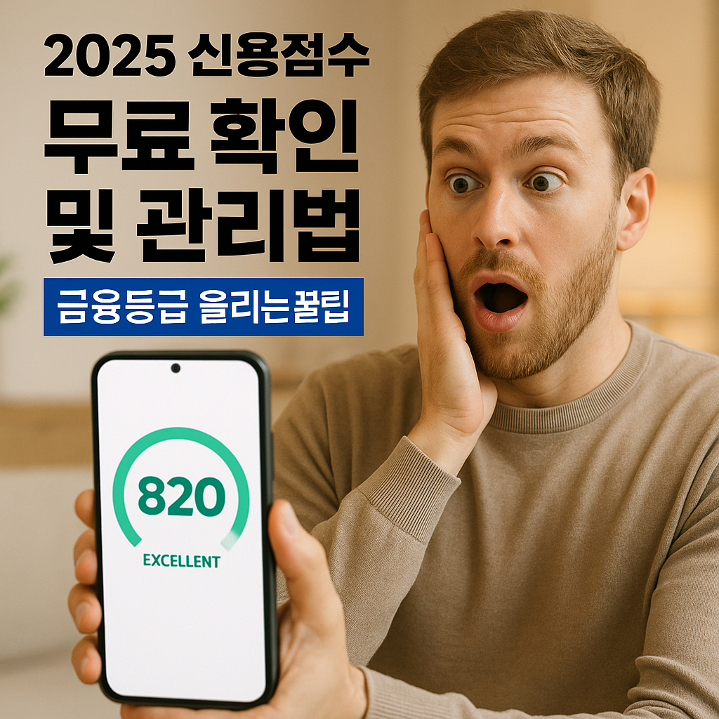 2025 신용점수 무료 확인 및 관리법 ❘ 금융등급 올리는 꿀팁.