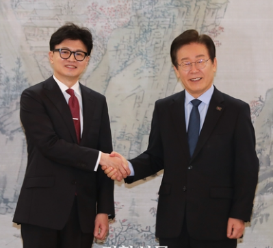 차기 대선후보 여론조사 결과 이재명 한동훈