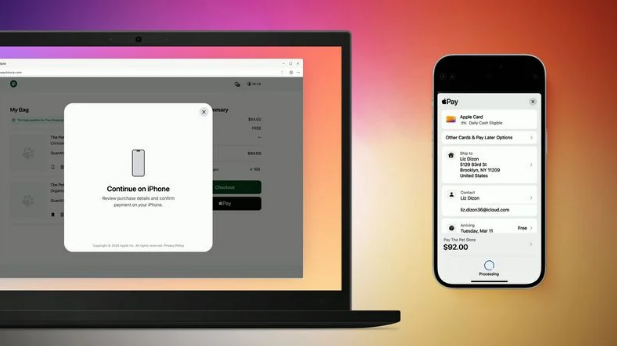 데스크탑에서 Apple Pay