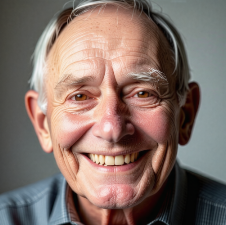 웃고있는 할아버지 사진