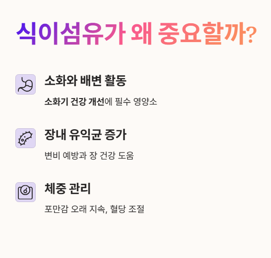 식이섬유가 왜 중요할까?