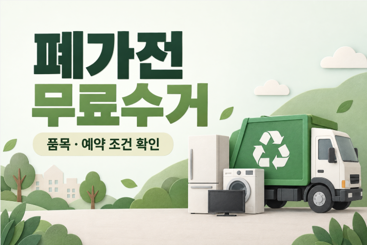 폐가전 무상방문수거 신청 방법 ❘ 냉장고&middot;소형가전 수거 조건&middot;예약