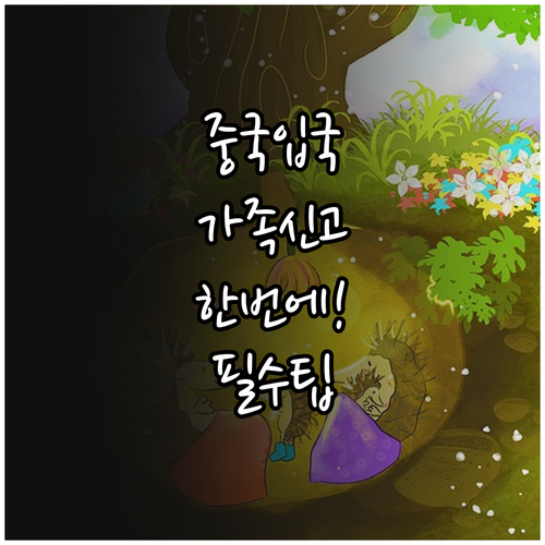 중국 전자 입국신고서 가족 단위 작성..