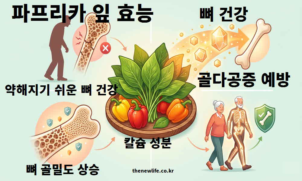 파프리카 잎 효능 뼈 건강 골다공증 예방