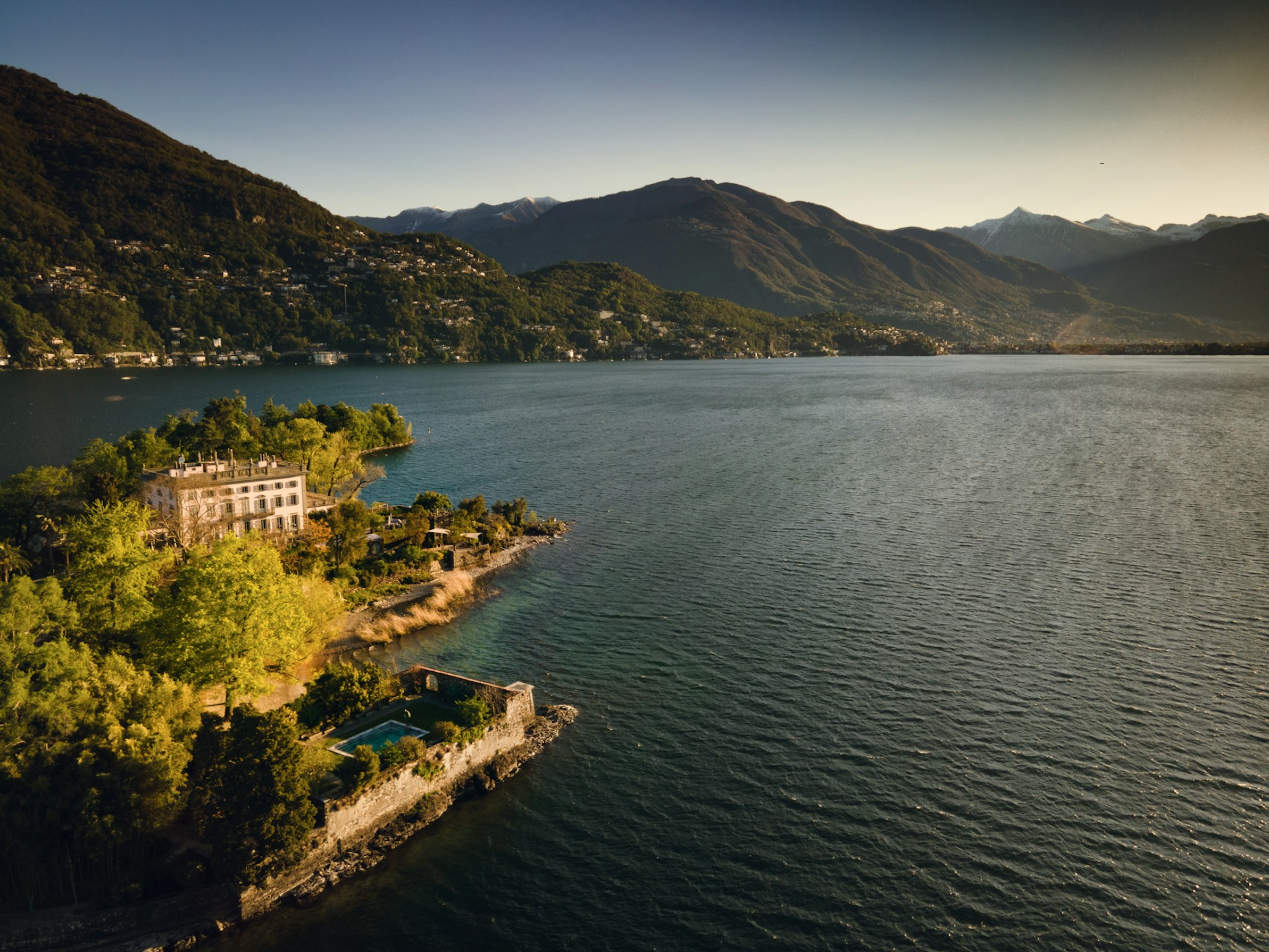 A majestic historic villa nestled on a secluded promontory