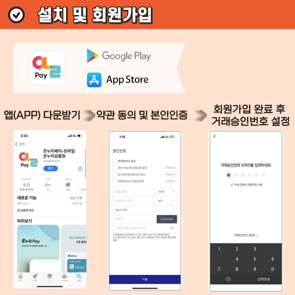  온누리 상품권 모바일 상품권 등록 방법 및 사용 방법