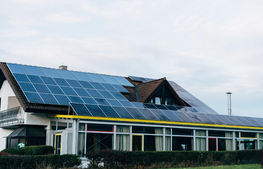 house with solar panels