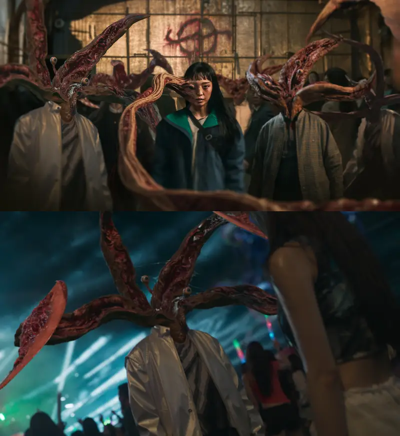 넷플릭스 기생수: 더 그레이에서 기생 생물들