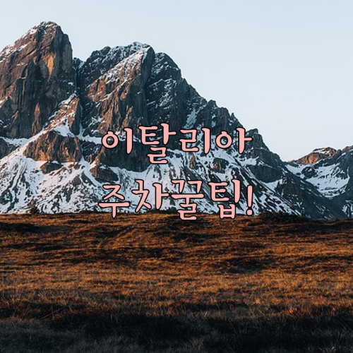 이탈리아 자동차 여행객을 위한 주차 ..