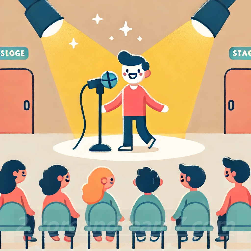 사람들 앞에서 노래부르는 꿈