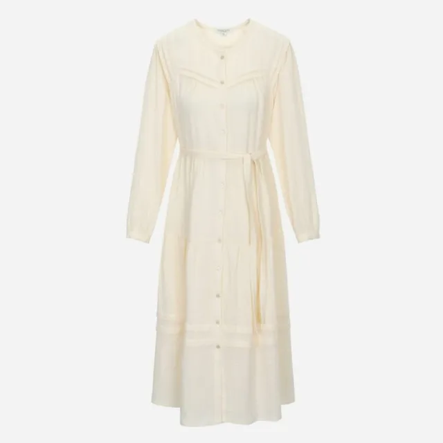 핀턱 디테일 롱 원피스