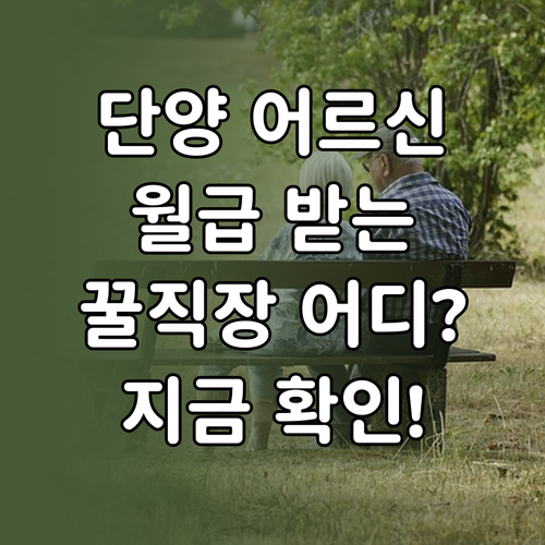 단양군 노인 일자리 전담기관 시니어클..