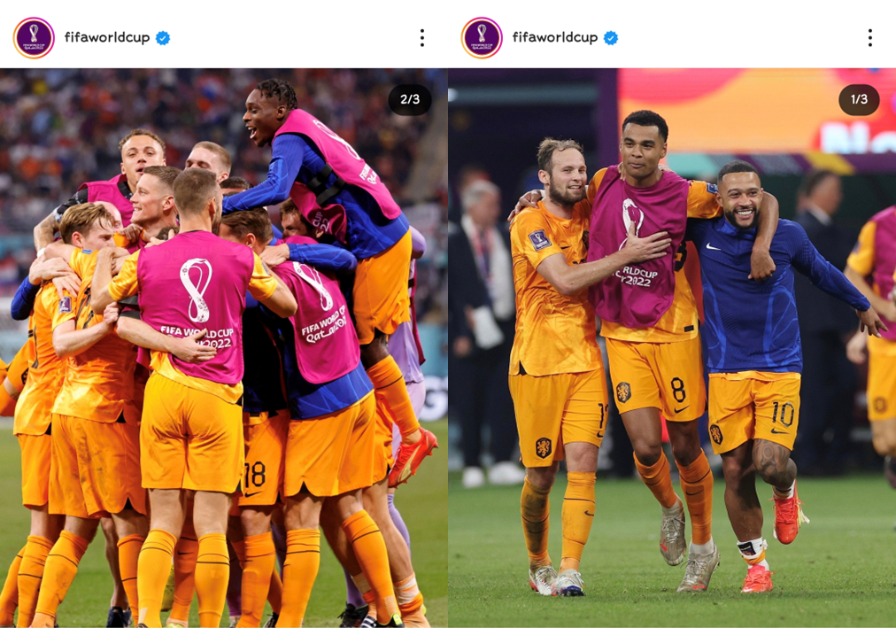 FIFA Worldcup 공식 SNS 네덜란드 8강 진출