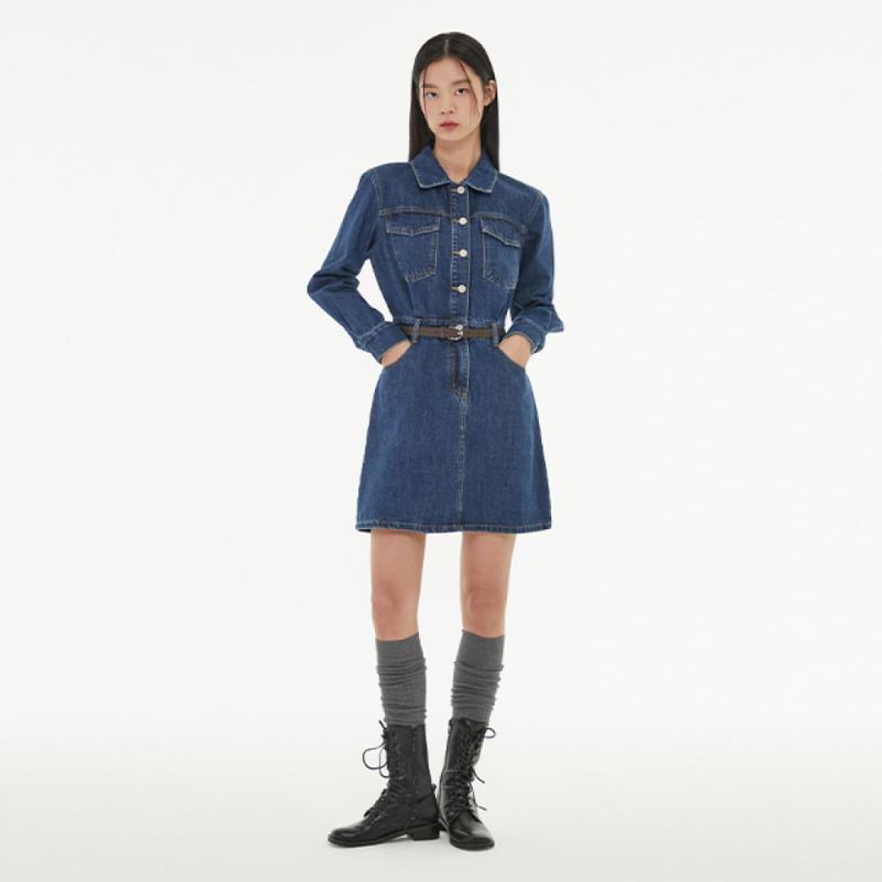 랩 LAP made by LAP 셔츠형 카라 미니원피스 AP1DO260