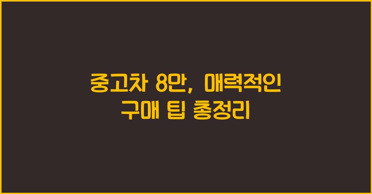 중고차 8만