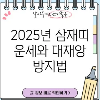 2025년 삼제띠 들삼재 눌삼재 날삼재에 대한 정보_15