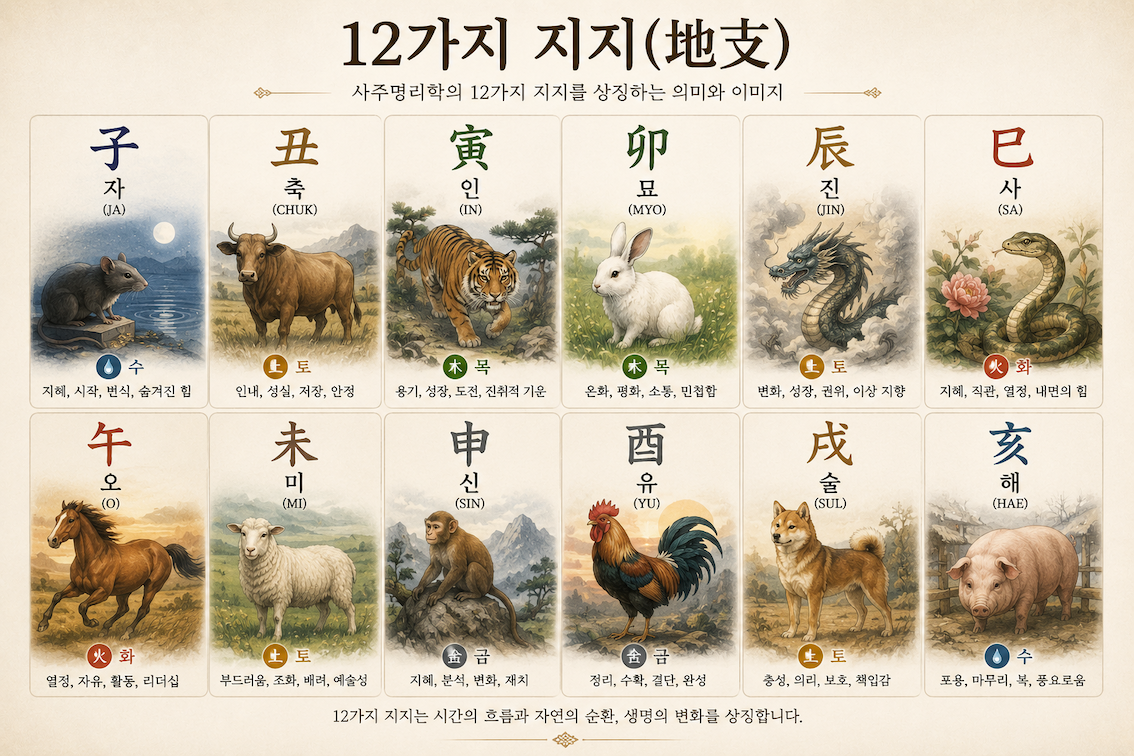 12지지 완벽 가이드: 땅의 환경과 계절이 보여주는 현실적인 행동 양식
