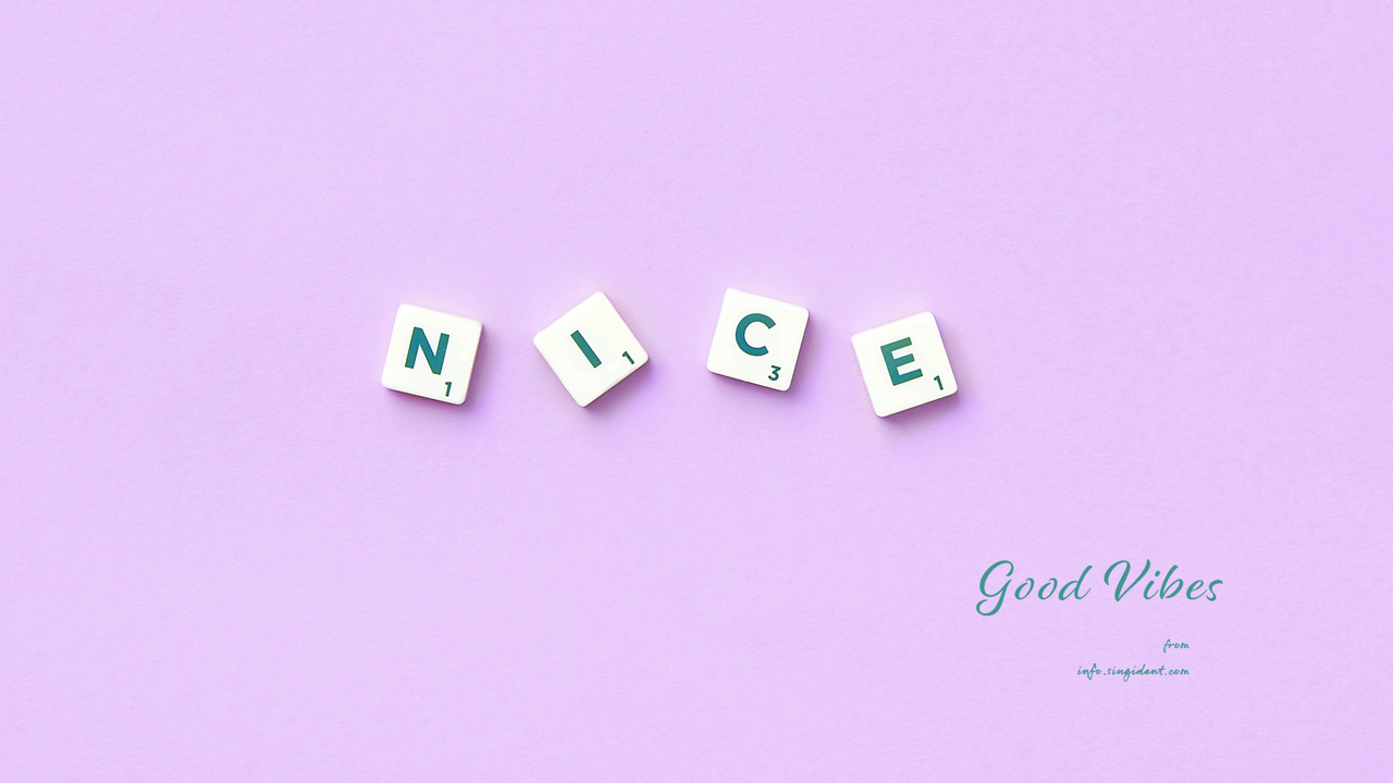 08 알파벳 Nice C - Good Vibes 보라색배경화면
