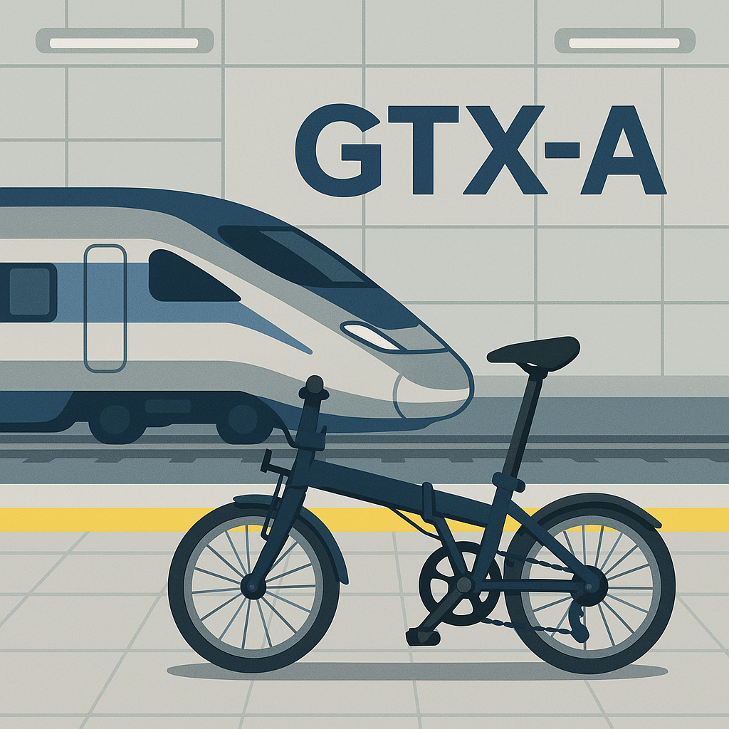GTX A 자전거 탑승 가능 여부 요약 이미지 - 접이식 가능, 일반 자전거 불가