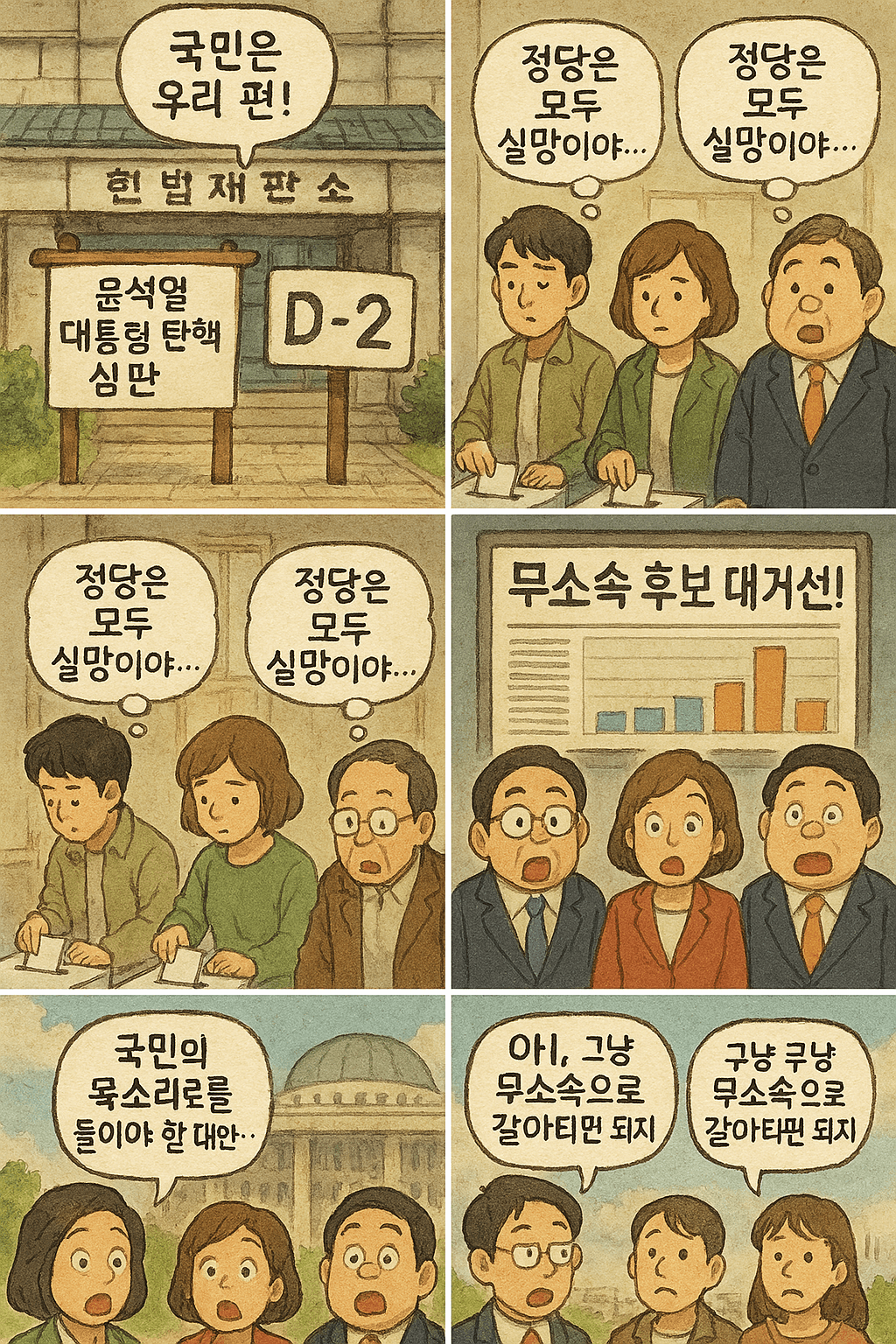 chatGPT 지브리풍으로 그려본 4컷 만화