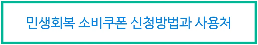 민생회복 소비쿠폰 신청법