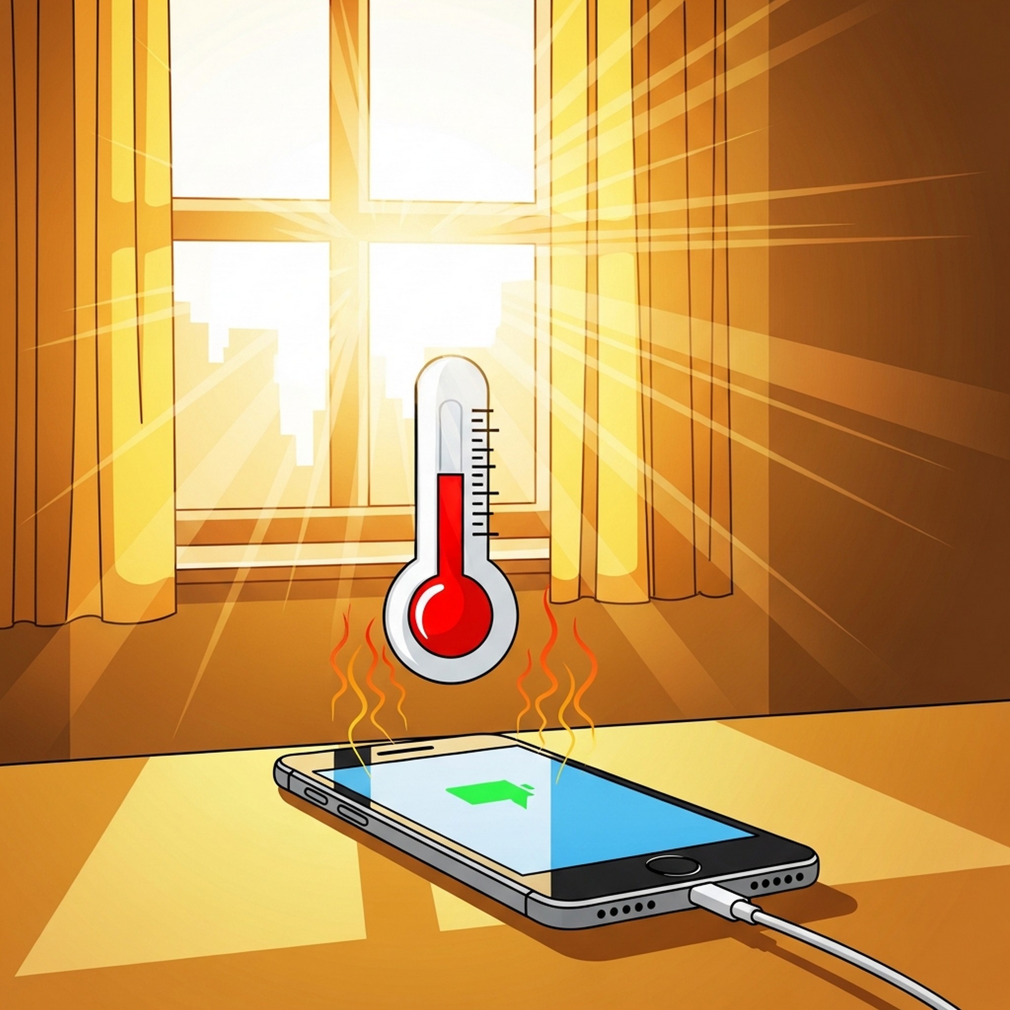 고온 환경 충전 경고