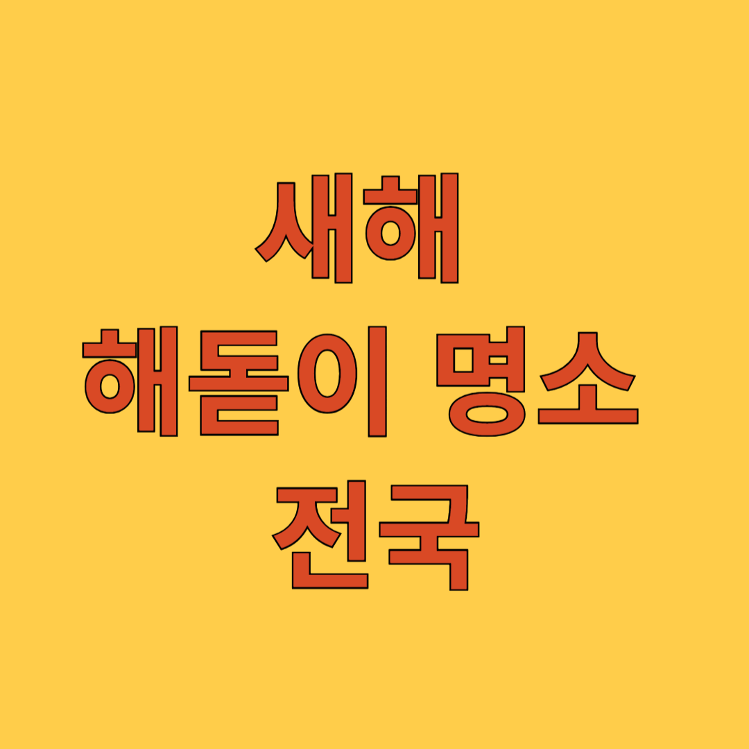 새해 해돋이 명소 전국