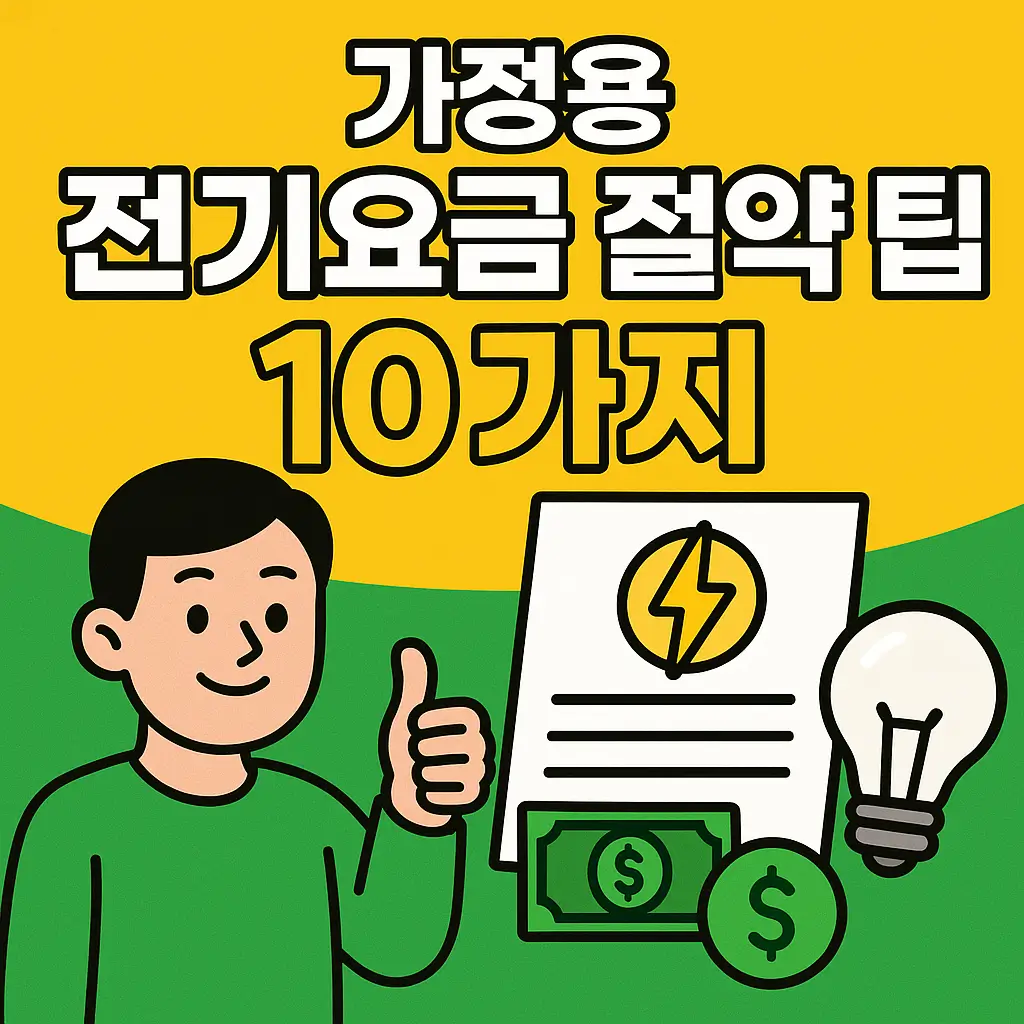 가정용 전기요금 절약 팁 10가지