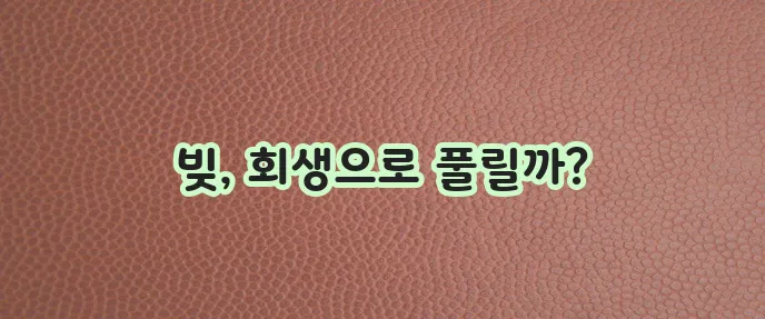 개인회생을 통한 토스뱅크 대출 극복