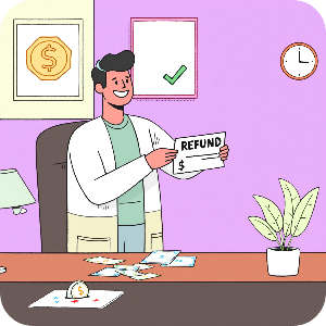 국세환급금 받고 좋아하는 이미지