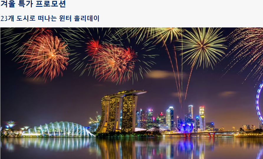 외국 항공사 프로모션