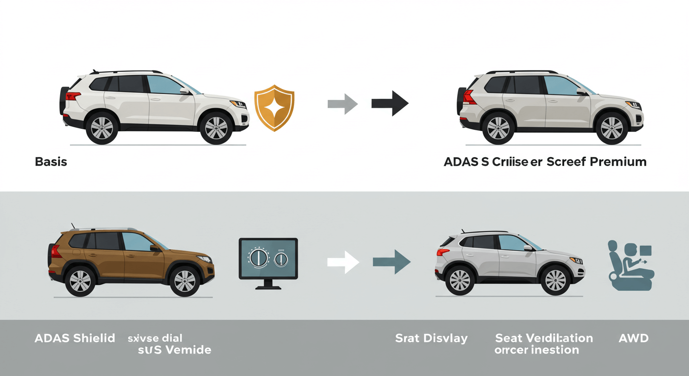 트림별 구성과 실제 구매 가격