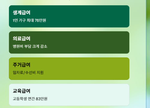 기초수급자 자격 요건, 지원 혜택, 신청